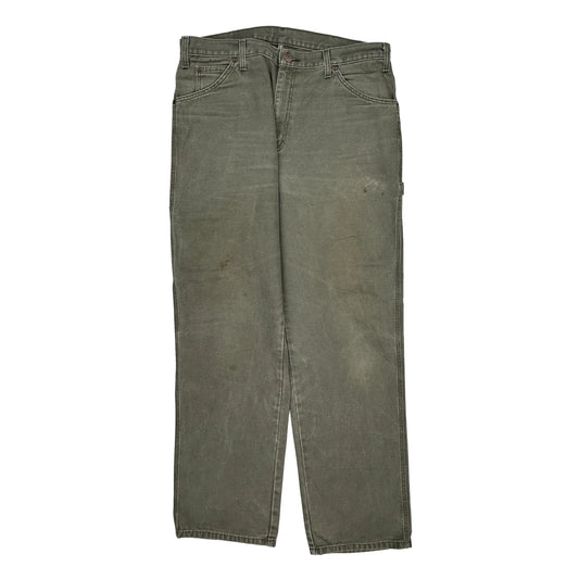 Dickies Carpenter Trousers - 36W 32L Grey Cotton