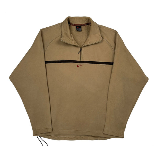 Nike 1/4 Zip - Medium Beige Polyester