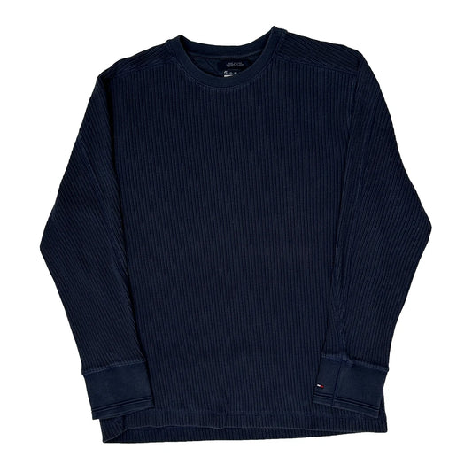 Vintage Tommy Hilfiger Jumper - Large Navy Knitted