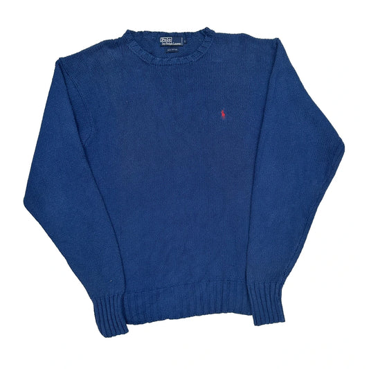Polo By Ralph Lauren Jumper - Large Blue Cotton