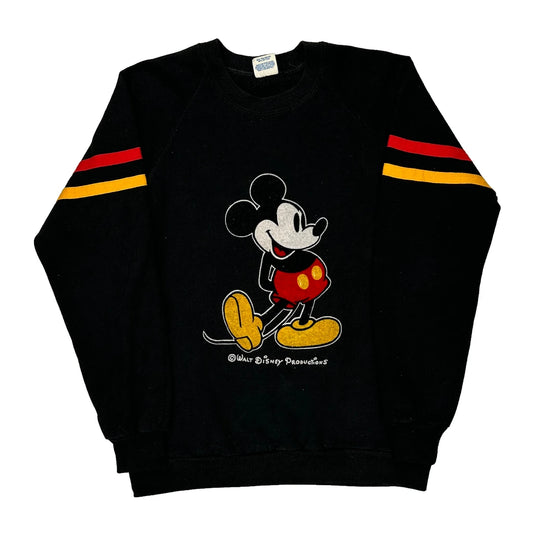 Mickey Mouse Disney Graphic Sweatshirt - Medium Black Cotton