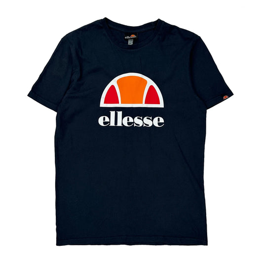 Ellesse Graphic T-Shirt - Small Navy Cotton