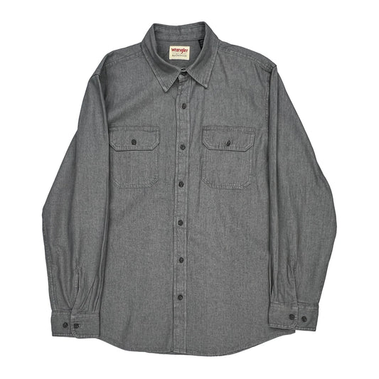 Wrangler Denim Shirt - Medium Grey Cotton
