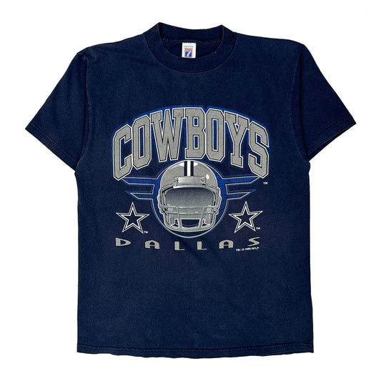 Vintage Dallas Cowboys Logo 7 Nfl T-Shirt - Large Navy Cotton