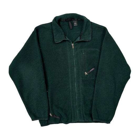 Made In USA Patagonia Synchilla Fleece Jacket - Medium Green Polyester