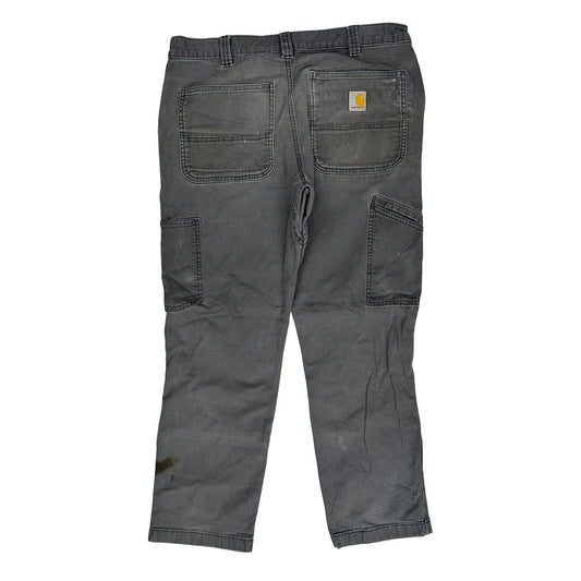 Vintage Carhartt Double Knee Carpenter Trousers - 32W 30L Grey Cotton