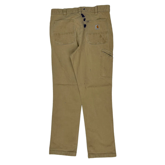 Carhartt Carpenter Trousers - 36W 32L Beige Cotton