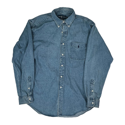 Ralph Lauren Denim Shirt - Large Blue Cotton