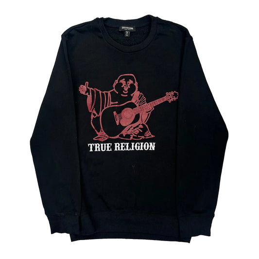 Vintage True Religion Graphic Sweatshirt - Small Black Cotton