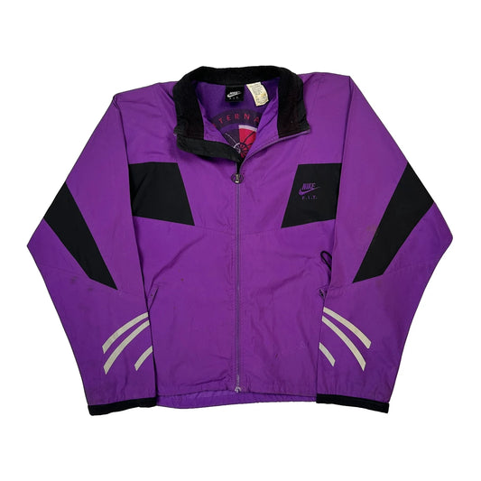 F.I.T. Nike Graphic Windbreaker - Large Purple Polyester