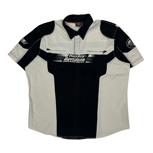 Motorcycles Harley Davidson Graphic Short Sleeve Shirt - XL Black Cotton