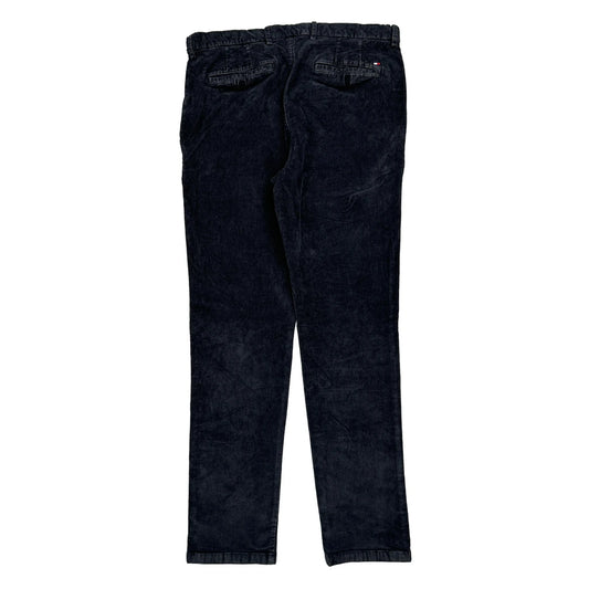 Tommy Hilfiger Cord Trousers - 30″ Waist Black Cotton