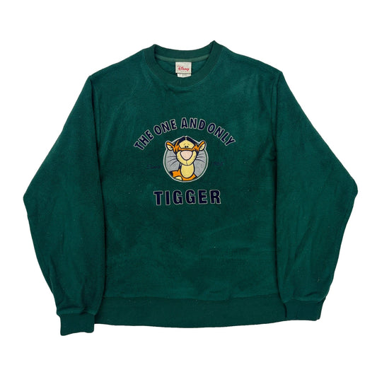Tigger Disney Cartoon Fleece - Medium Green Cotton