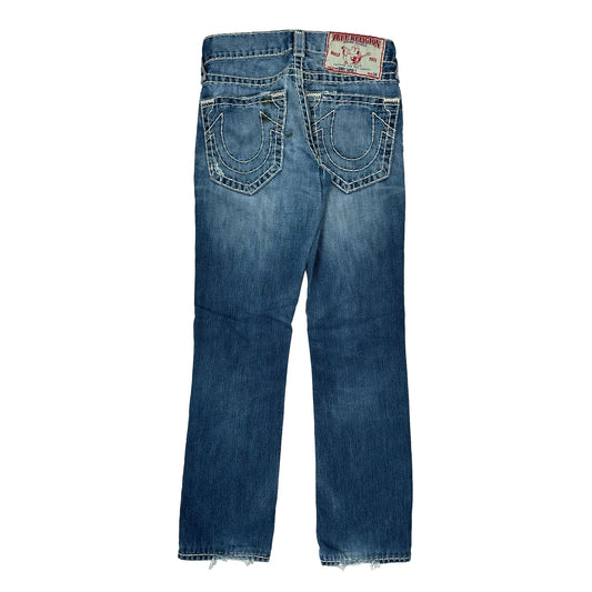 True Religion Contrast Stitch Jeans - 29W UK 8 Light Wash Denim