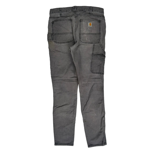 Vintage Carhartt Double Knee Carpenter Trousers - 29W 30L Grey Cotton