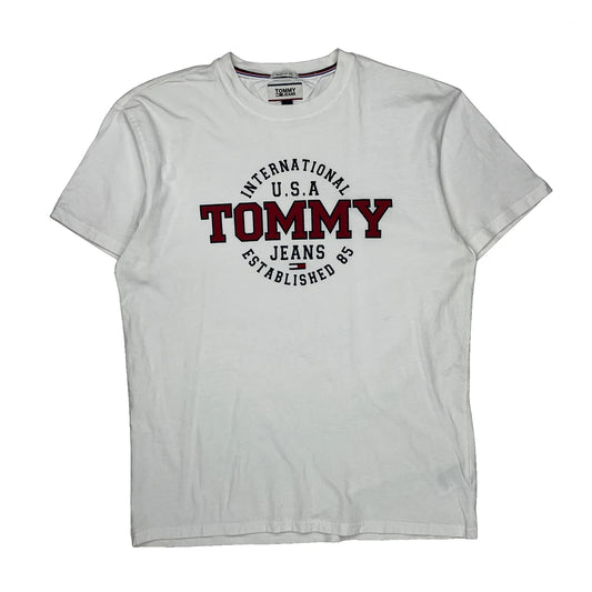 Tommy Jeans T-Shirt - Large White Cotton