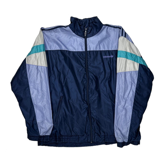 Adidas Jacket - Large Blue Polyester