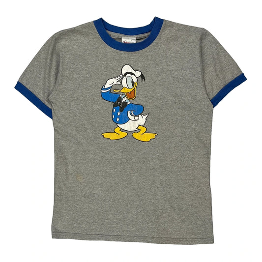 Disney Cartoon T-Shirt - Small Grey Cotton Blend