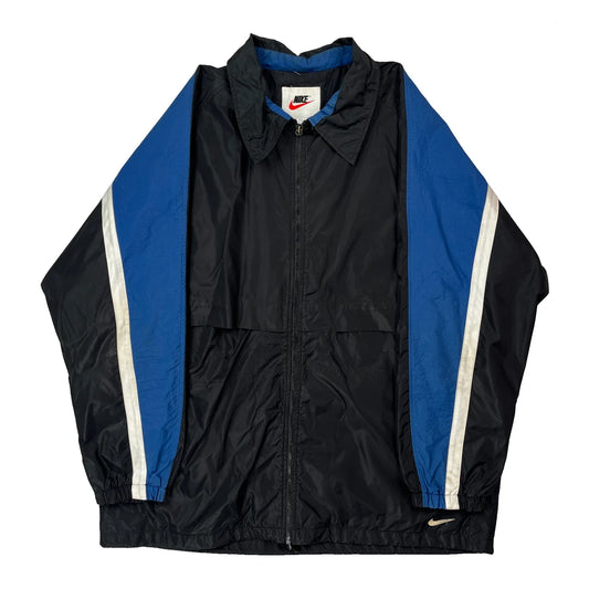 Vintage Nike Oversized Windbreaker - 2XL Black Nylon