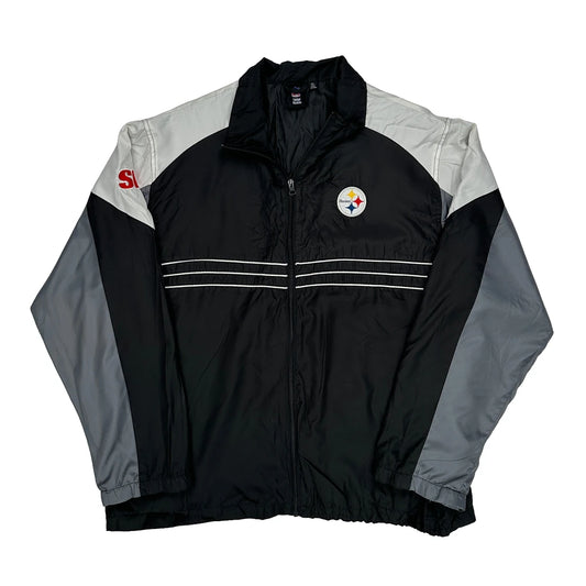 Steelers Reebok Football Windbreaker - XL Black Polyester