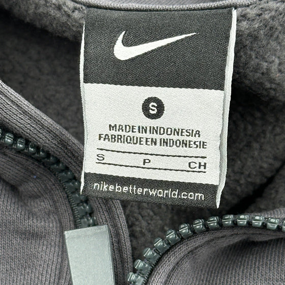 Nike 1/4 Zip - Small Grey Cotton Blend