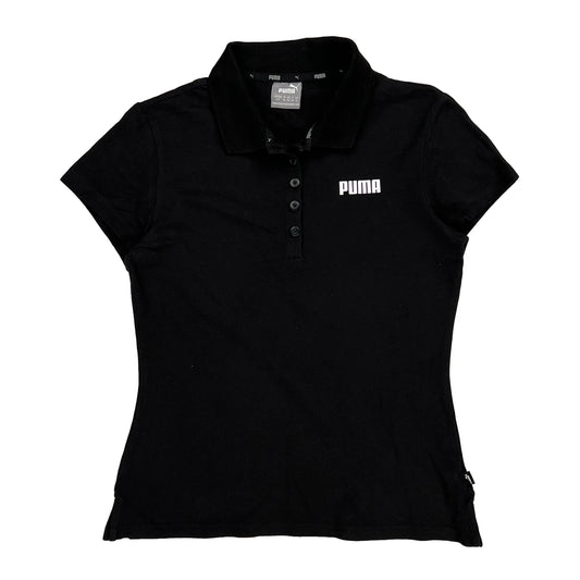 Puma Polo Shirt - Small Black Cotton