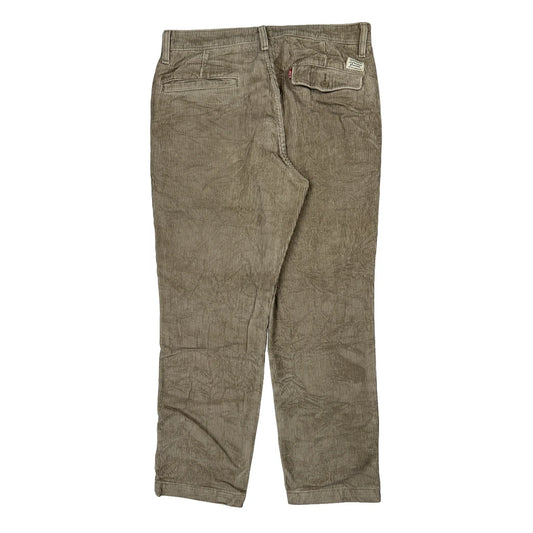 Vintage Levis Cord Trousers - 32″ Waist Beige Cotton