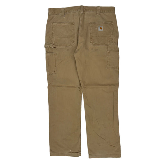 Carhartt Carpenter Trousers - 36W 31L Khaki Cotton