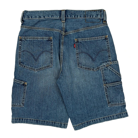 Levis Carpenter Shorts - 32W 12L Blue Denim