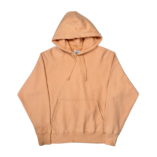Reverse Weave Champion Hoodie - Large Orange Cotton