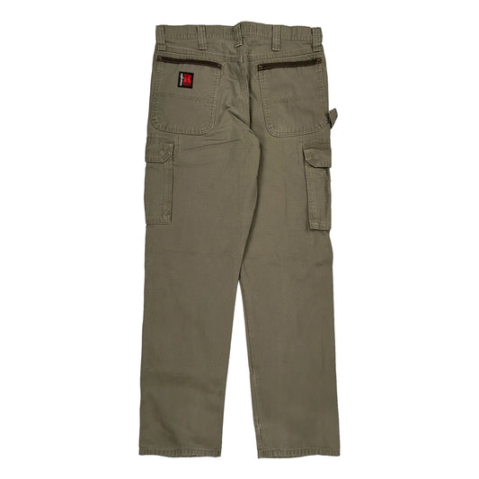 Wrangler Cargo Trousers - 34W 34L Khaki Cotton
