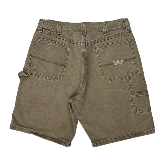 Wrangler Carpenter Shorts - 32W 9L Brown Cotton