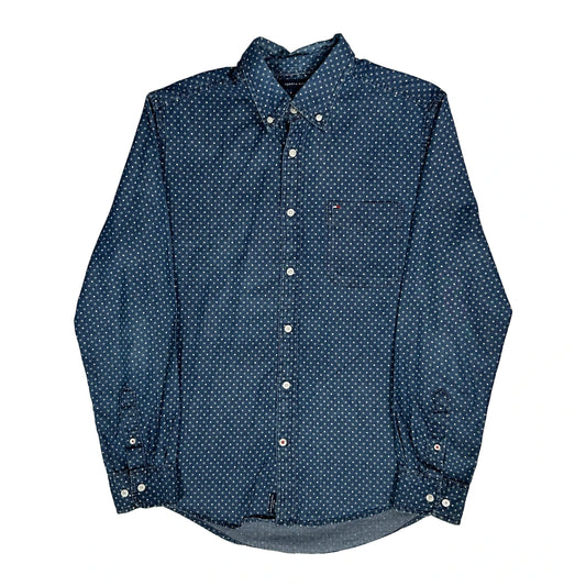 Tommy Hilfiger Polka Dot Shirt - Medium Blue Cotton