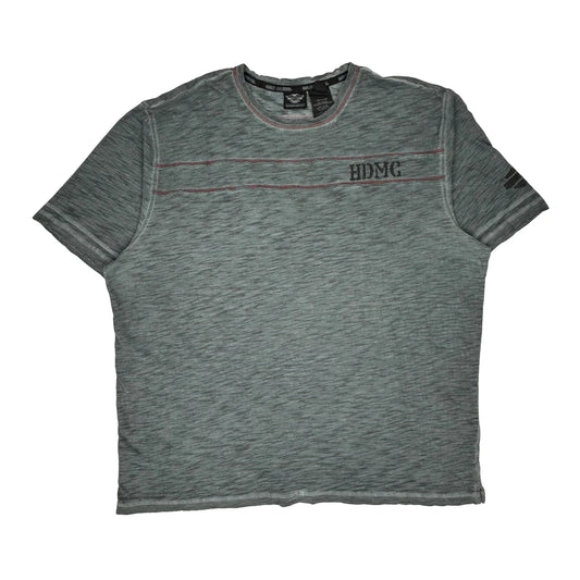 Harley Davidson Graphic T-Shirt - 2XL Grey Cotton