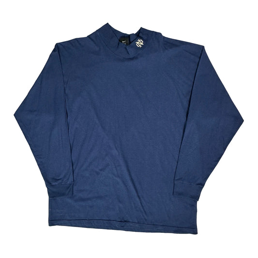 Nike Long Sleeve T-Shirt - 2XL Blue Cotton