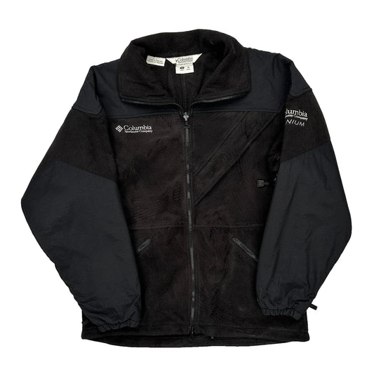 Columbia Fleece Jacket - Small Black Polyester