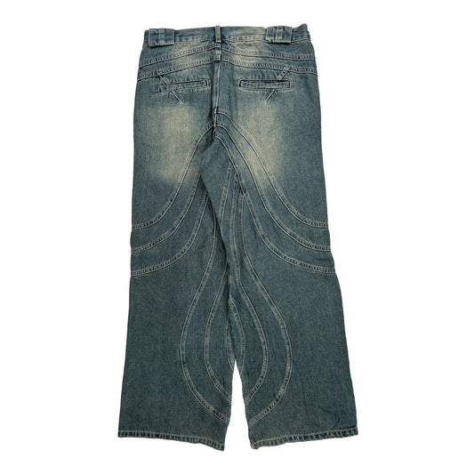 Fair Focus Wide Leg Jeans - 33W 30L Blue Denim