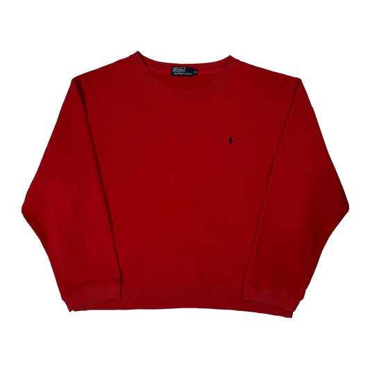 Polo By Ralph Lauren Sweatshirt - XL Red Cotton