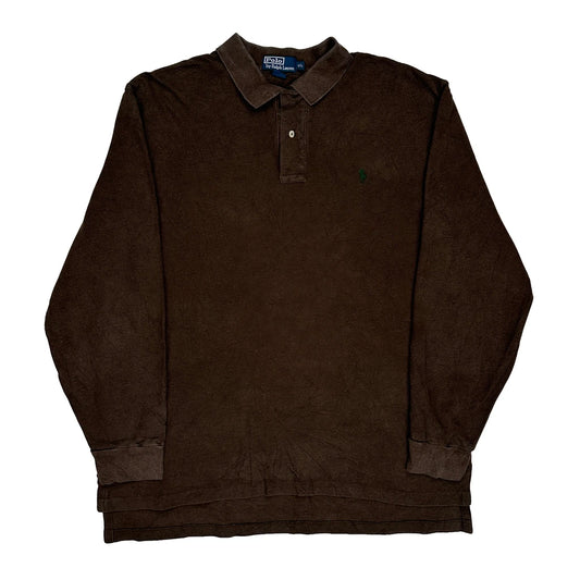 Polo By Ralph Lauren Polo Shirt - XL Brown Cotton