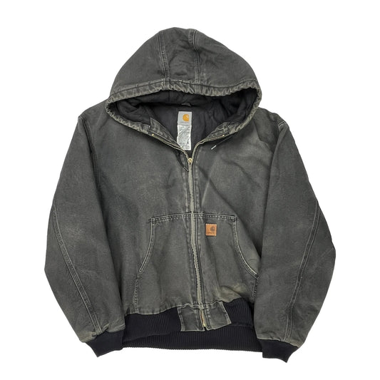 J130 Blk Carhartt Jacket - 2XL Grey Cotton