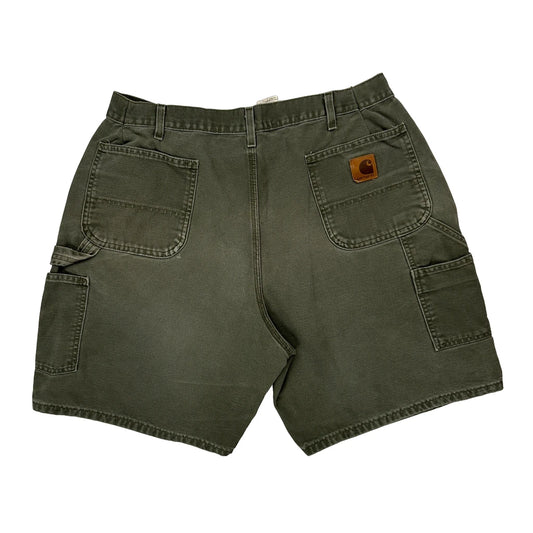 Carhartt Carpenter Shorts - 36W 9L Green Cotton