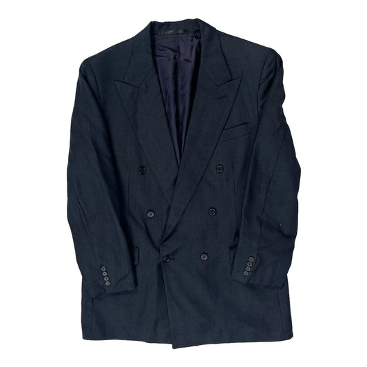 Made In USA Burberry Blazer - Large Navy Wool