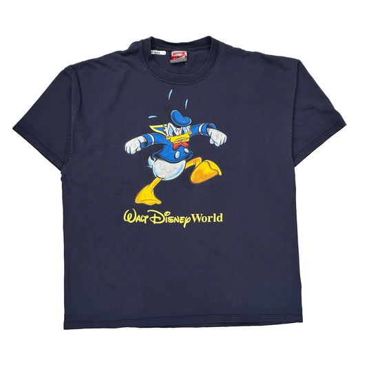 Made In USA Mickey Inc Cartoon T-Shirt - 2XL Navy Cotton