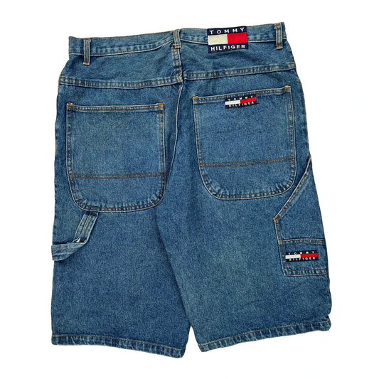 Tommy Hilfiger Carpenter Shorts - 36W 11L Blue Cotton