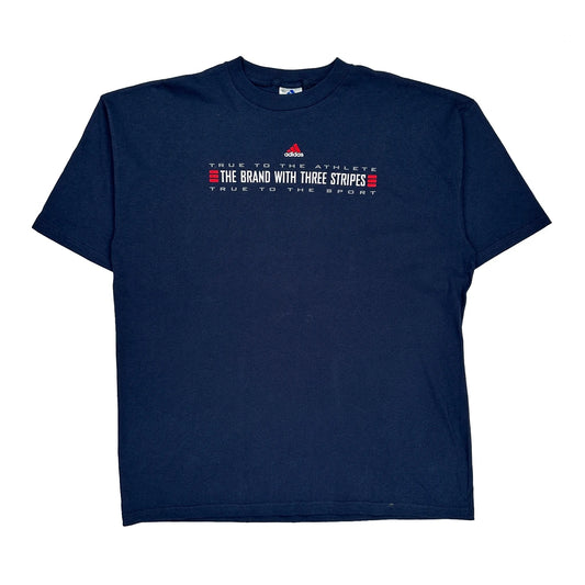 Adidas T-Shirt - XL Navy Cotton