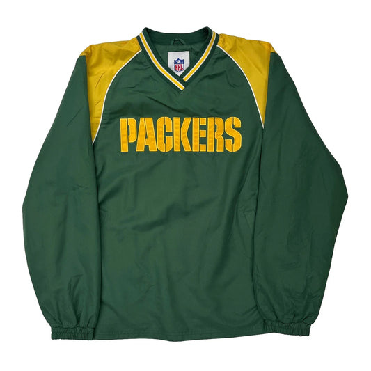 Packers Nfl Football Windbreaker - Large Yellow Polyester