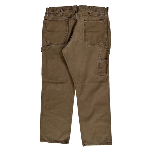 Wrangler Carpenter Trousers - 36W 31L Brown Cotton