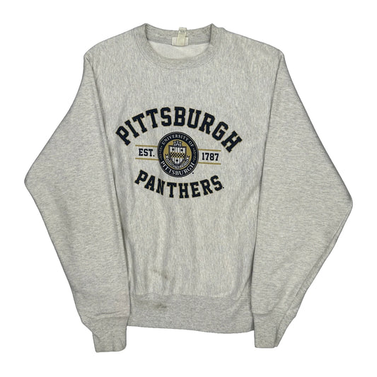 Reverse Weave Champion College Sweatshirt - Small Grey Cotton