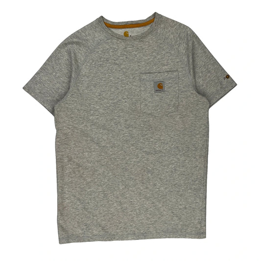 Carhartt T-Shirt - Small Grey Cotton Blend