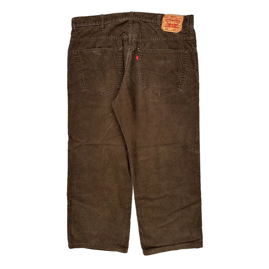 Levis Cord Trousers - 38″ Waist Brown Cotton